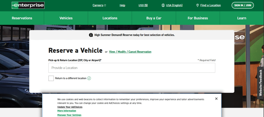 Enterprise Car Rentals